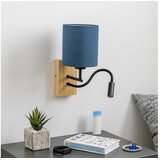  Brilagi - LED zidna lampa NUBILA WOOD 1xE27/25W/230V+ LED/3W hrast/tamno plava | Eponuda.com