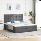 vidaXL Okvir kreveta s madracima tamnosivi 160x200cm od tkanine | shoptok.hr