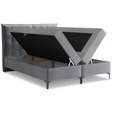 Makamii Siva boxspring postelja s prostorom za shranjevanje 180x200 cm Mikana – | Shoptok.si