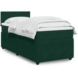 Box spring krevet s madracem tamnozeleni 80 x 200 cm baršunasti u