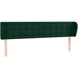  Uzglavlje s ušima tamnozeleno 203x23x78/88 cm baršunasto | shoptok.hr