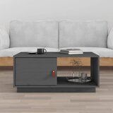 vidaXL Klubska mizica siva 80x50x35,5 trdna borovina Cene