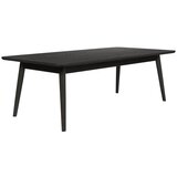 White Label Črna mizica z mizno ploščo v hrastovem dekorju 60x120 cm Fabio – | Shoptok.si