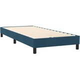 Box spring krevet s madracem tamnoplavi 80x220 cm baršunasti | shoptok.hr