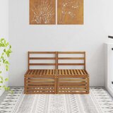  2 Komad Srednja sofa za van Čvrsto drvo akacije Prirodna | shoptok.hr
