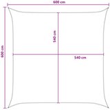  Jedrilica za sunčevu sjenu Svijetlo siva i bijela. 6 x 6 m HDPE | Eponuda.com