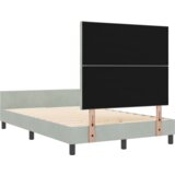 vidaXL Postelja Svetlo siva 120x190 cm Žamet, (22049452) | Shoptok.si