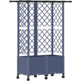  Povišeni krevet s mrežom i krovom Siva 124 x 40 x 142 cm PP | shoptok.hr