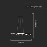  LED luster na sajli LED/18W/230V 3000K crna | Eponuda.com
