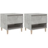  Noćni ormarići 2 kom boja betona 50x46x50 cm konstruirano drvo | shoptok.hr