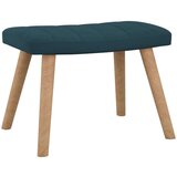 vidaXL Stolica za ljuljanje s osloncem za noge plava baršunasta | shoptok.hr