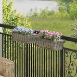  Viseća Košara za Saksije 2 pcs Siva 48 x 22 x 15 cm Lacak Ratan | shoptok.hr
