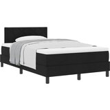 vidaXL Postelja z vzmetnico z vzmetnico Črna 120 x 200 cm blago, (5000128344) | Shoptok.si