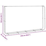  Stalak za drva za ogrjev 250x25x150 cm Pocinčani čelik | shoptok.hr