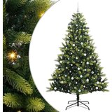 vidaXL Umjetna Božićna Jelka s Povezivanjem, 300 LED-a Zelena 240 cm | shoptok.hr