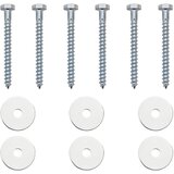 Zemaljska sidra 6 pcs Srebrna Ø10 x 30 cm Galvanizirani metal | shoptok.hr