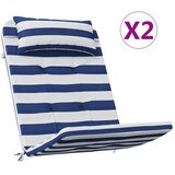  Jastuci za stolicu Adirondack 2 kom plavo-bijele pruge tkanina | shoptok.hr