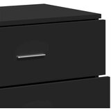vidaXL Komoda črna 60x39x80 cm inženirski les | Shoptok.si