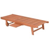 Garden Pleasure Leseni vrtni ležalnik v kremasto-naravni barvi San Diego - | Shoptok.si
