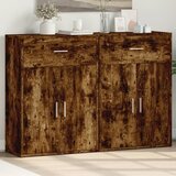 The Living Store Komoda 2 kosa dimljeni hrast 60x30x84 cm inženirski les - Komoda, (21657371) | Shoptok.si