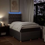 vidaXL Krevet s oprugama i madracem smeđesivi 120 x 190 cm od tkanine | shoptok.hr