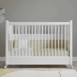 Bebi krevetac sa točkićima beli (60x120 cm) ( 20.00.1022.00 )
