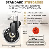 WEWILL 5x koleščki za pisarniški stol 11×22mm | Shoptok.si
