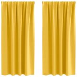 Zavjese za blackout s prstenovima 2 pcs Žuta 175 x 140 cm | shoptok.hr