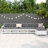  6-dijelni set vrtnih sofa bijeli od masivne borovine | shoptok.hr