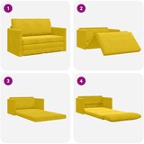  Krevet na razvlačenje Žuta suncokret 124 x 71 x 78 cm Baršun | shoptok.hr