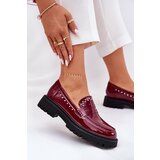 Boto Ladies Patent Moccasins With Decoration Bordeaux Nallae | ePonuda.com