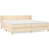  Box spring postelja z vzmetnico krem 200x200 cm blago, (20893798) | Shoptok.si