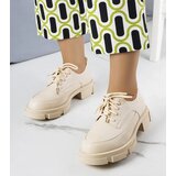 Gemre Beige lace-up shoes with chunky soles Kay | shoptok.hr