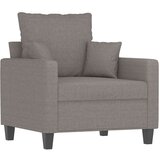  Fotelja s tabureom smeđesiva 60 cm od tkanine | shoptok.hr