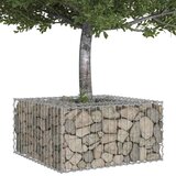  Gabionski uzdignuti krevet Srebrno 80 x 80 x 40 cm - 80 x 80 x 40 cm | shoptok.hr