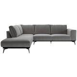 MID.YOU KOTNA SEDEŽNA GARNITURA, velurno temno siva | Shoptok.si