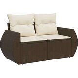 vidaXL 9-dijelni set vrtnih sofa s jastucima poliratan smeđi | shoptok.hr