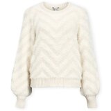 .OBJECT Puloverji Noos Hollow Knit - White Sand Bela Cene