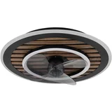 03668 - LED prigušiva stropni ventilator TREVINO LED/36W/230V 2700-6000K crna+daljinski upravljač