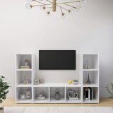 vidaXL TV ormarići 3 kom bijeli 107 x 35 x 37 cm od iverice Cijene