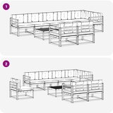  Set vanjskih sofa 9 kom. Bijela i krem Poliester | shoptok.hr