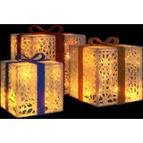  Osvijetljene božićne kutije 3 kom 64 LED tople bijele | Eponuda.com