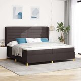 Box Spring Krevet s Madracem Tamno Smeđi 200x200 cm Tkanina | shoptok.hr