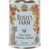 Rosie's Farm Senior 6 x 400 g - Senior: piščanec & losos