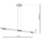  Luster na sajli BASTONE WHITE 2xE14/40W/230V bela/sjajni hrom | Eponuda.com