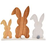 Uskršnja dekoracija STAND BUNNIES WOOD 10034946 - Brown