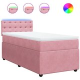 Box spring krevet s madracem ružičasti 90x200 cm baršunasti | shoptok.hr