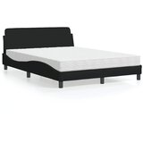  Krevet s madracem Dover crni 120 x 200 cm od tkanine | shoptok.hr