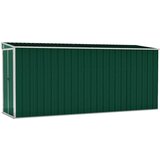  Zidno vrtno spremište zeleno 118x382x178 cm pocinčani čelik | shoptok.hr