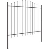  Vrtna Ograda 2 pcs Siva 170 x 190 cm Čelik s prahom premazan | shoptok.hr